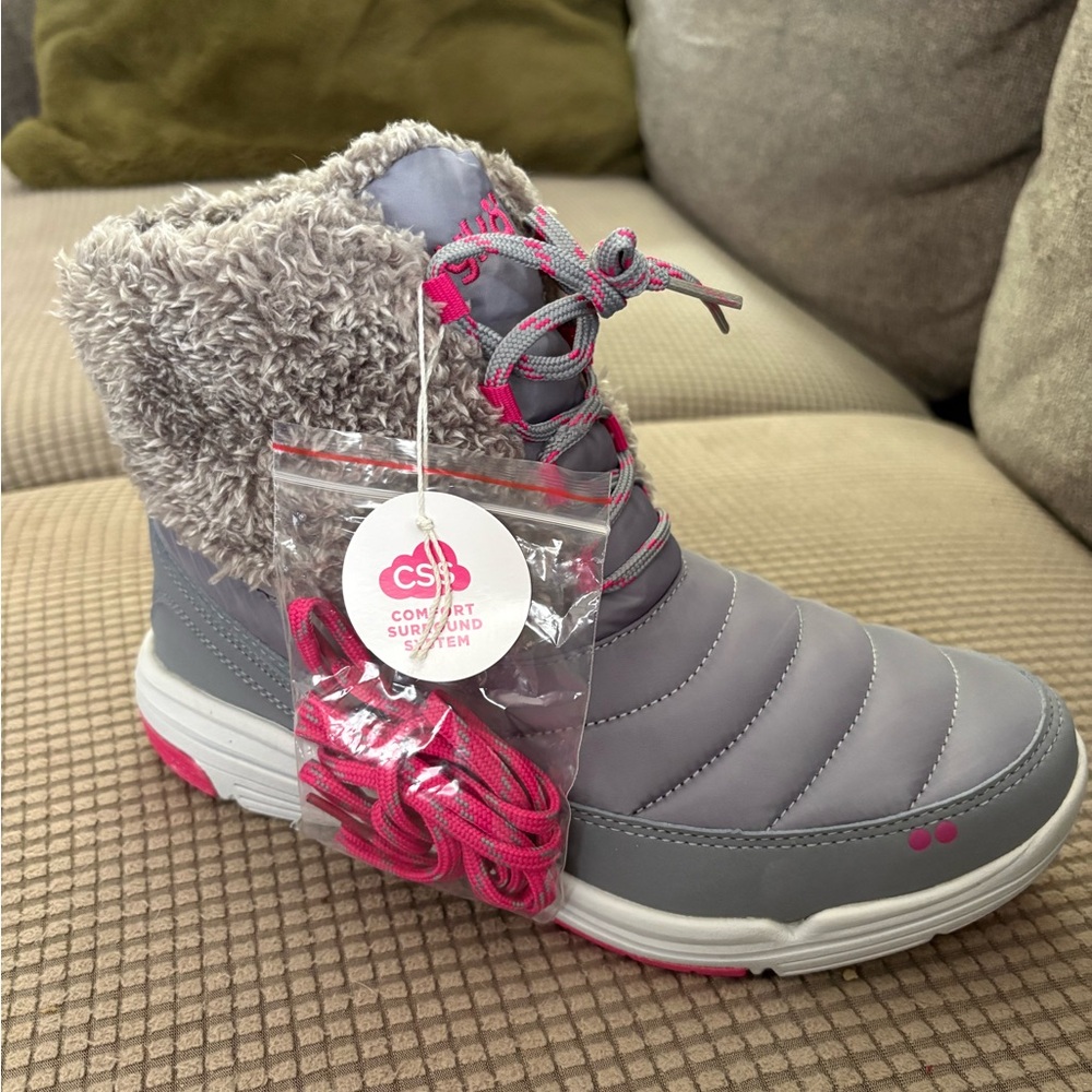 Ryka Gray and Pink Winter Boots